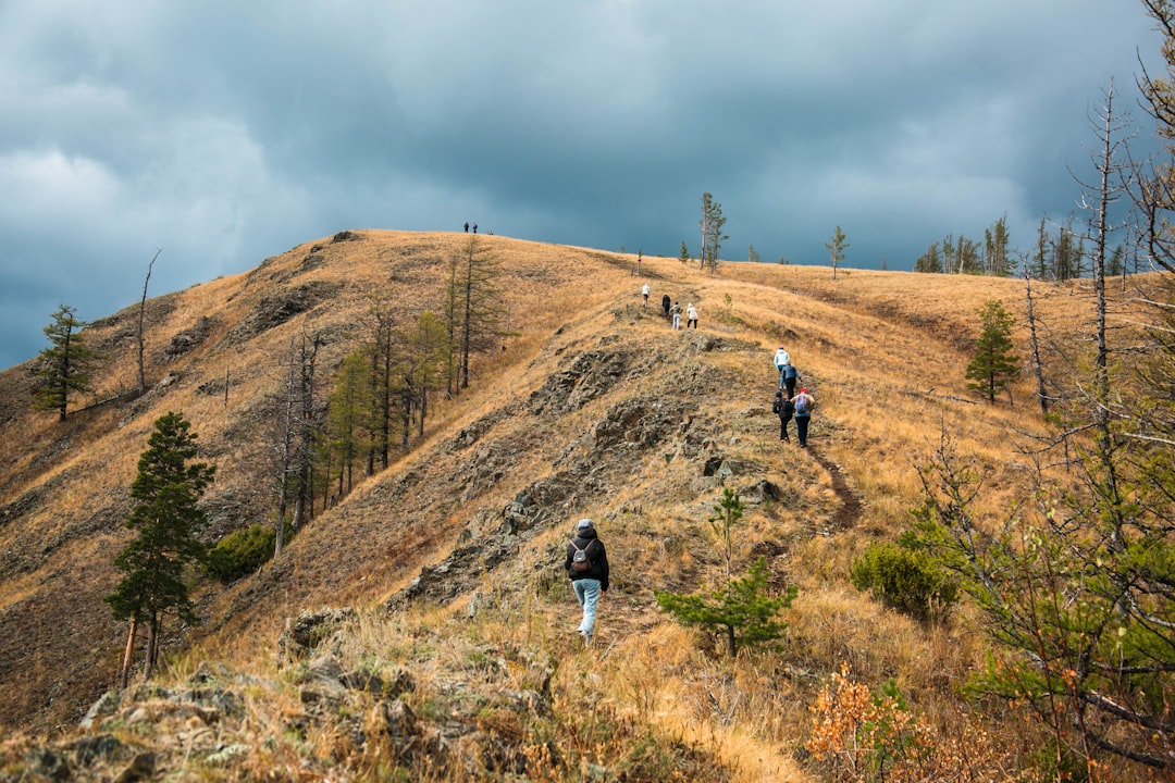 Group of trekkers celebrating after wildlife adventure in Washington