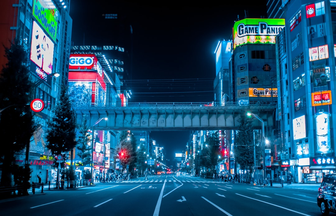 Neon Shinjuku street scene for Tokyo city photography.