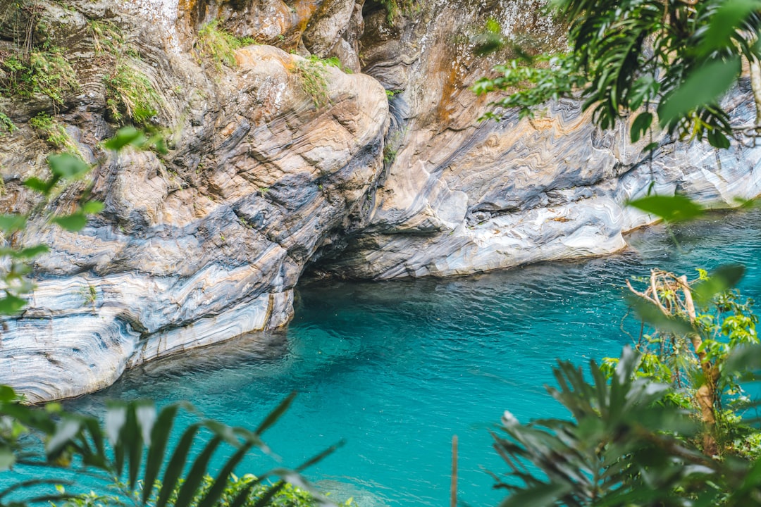Taroko National Park marble cliffs and river for Taiwan nature tours.
