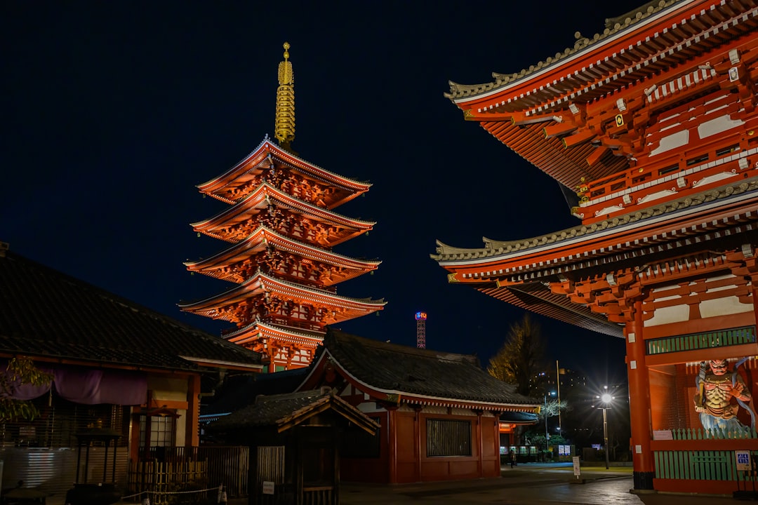 Traditional red lantern at Senso-ji Temple for Tokyo photography spots.